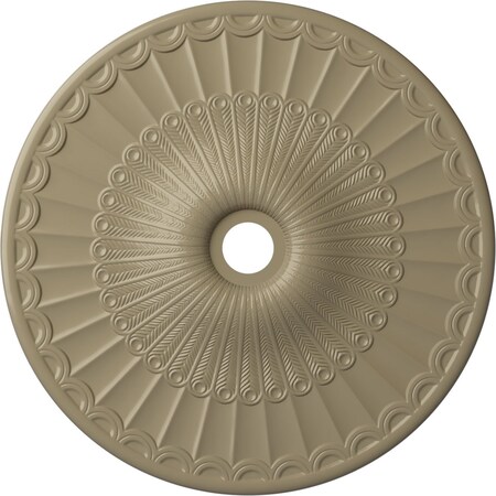 Ekena Millwork Galveston Ceiling Medallion (Canopies up to 4 3/4"), 36 5/8"OD x 3 5/8"ID x 2 3/8"P, Gobi Desert CM36GLGDF